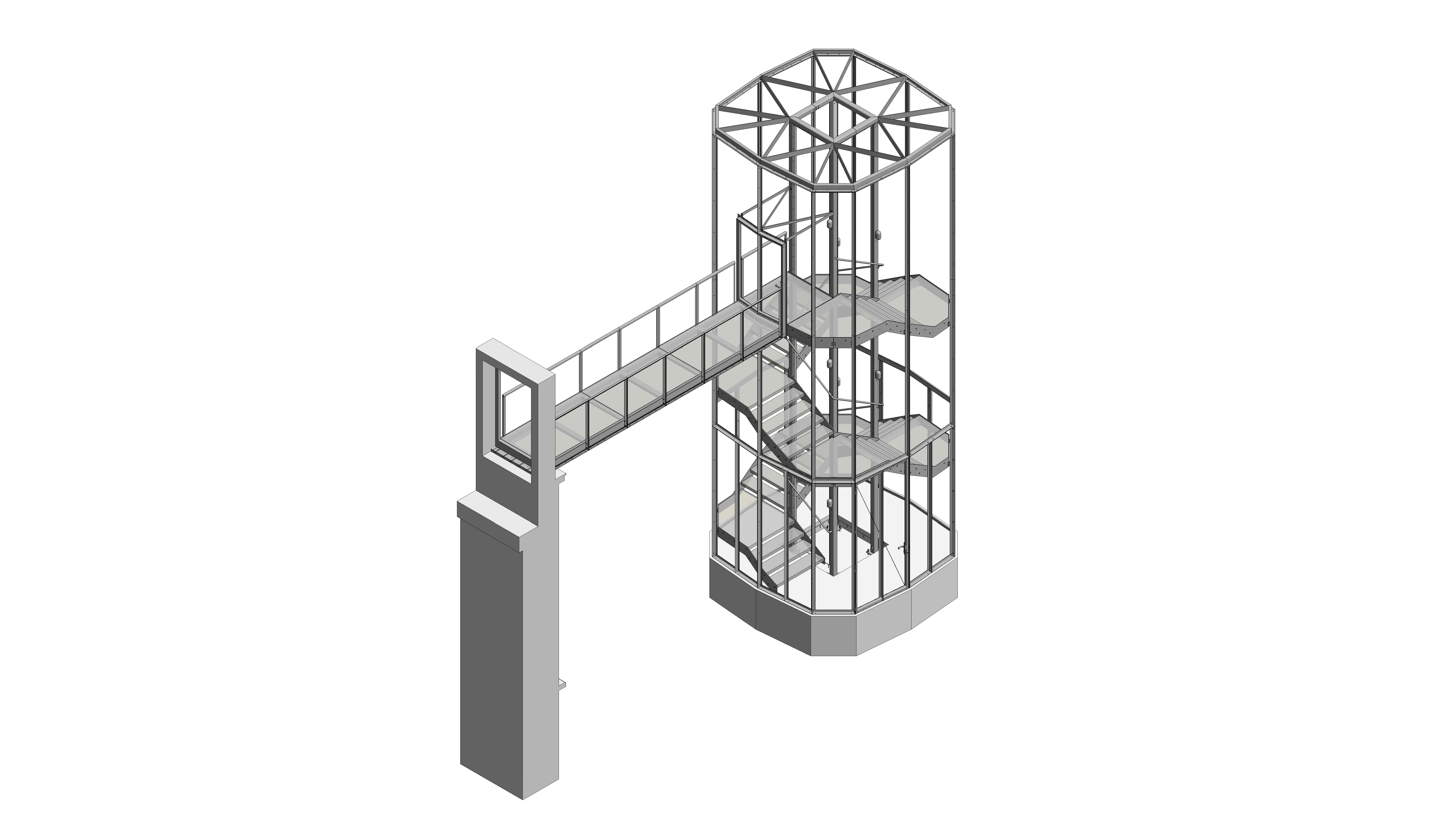 Bild: D-Planung Mühlebach Designconcept AG. 3D-Ansicht: Gut zu erkennen sind auch die aussen konvex verlaufenden Aussenflächen.