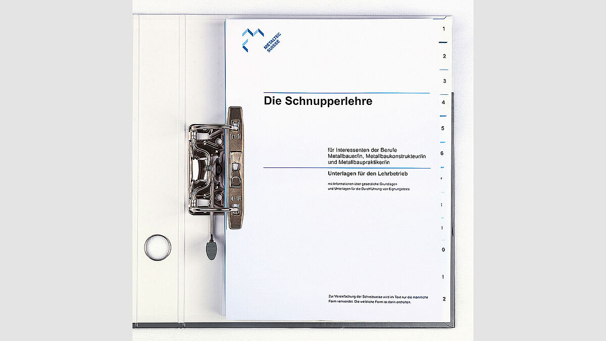 Das Standardwerk fasst alles für die erfolgreiche Schnupperlehre im Metallbau zusammen. 