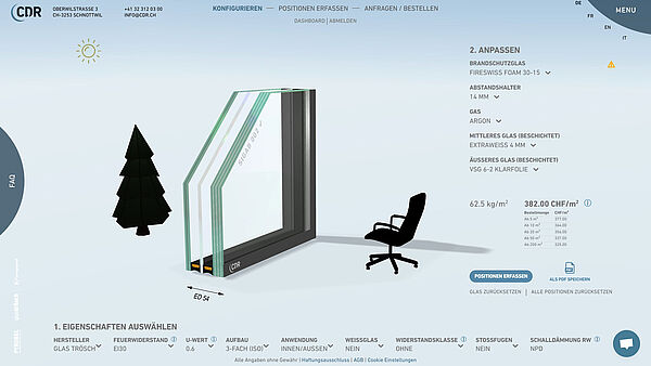 Configurer facilement du verre coupe-feu — avec l’outil en ligne de CDR