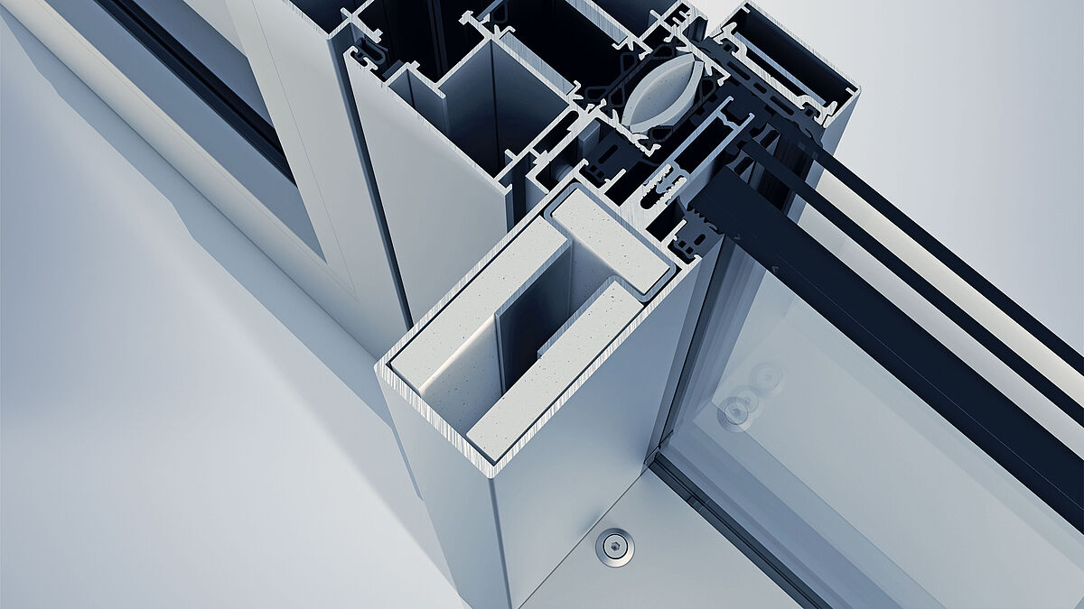 Das Brandschutztürsystem heroal FireXtech D 93 FP 30 CE für die Aussenanwendung.