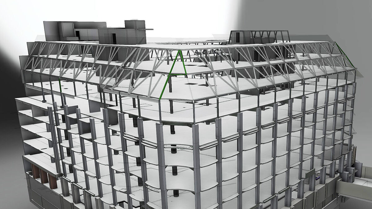 Dans le cadre de sa revitalisation, la Klöpperhaus est modernisée en douceur et complétée avec des constructions modernes en acier et composites.