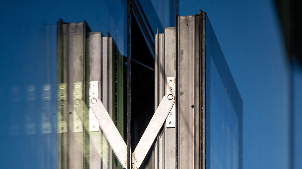 Detailansicht im geöffneten Zustand. 