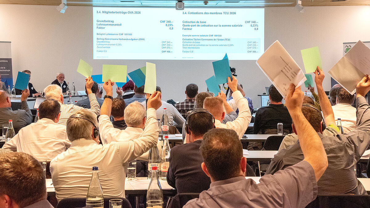 Das Arbeitsprogramm, das Budget 2026 und die Mitgliederbeiträge wurden von den Delegierten einstimmig angenommen.