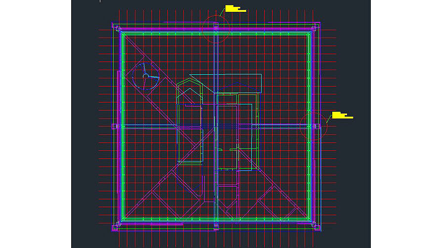 Trame modulaire d’1 mètre.