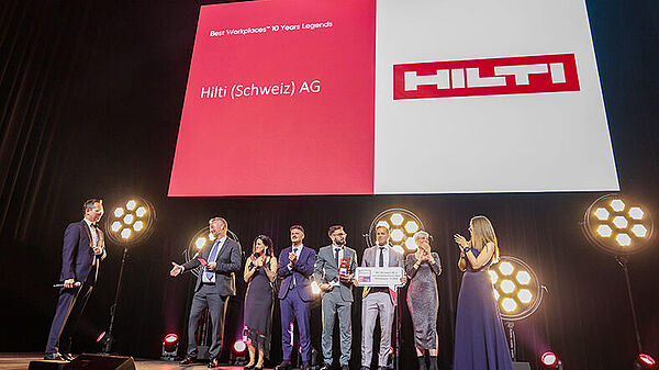 Hilti ist erneut attraktivster Arbeitgeber der Schweiz und erreicht mit zehnmaligem Top-Ranking «Legendenstatus»
