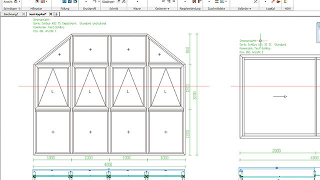 Import und Bearbeitung von LogiKal-Ansichten und Schnitten mit der neuen LogiKal-Schnittstelle für BricsCAD