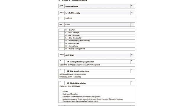 Photo 2 : Les descriptions de processus nécessaires ont été définies par phase (ici la phase 4)