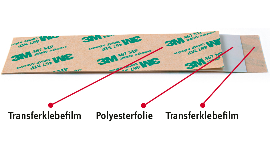 Es wurde eine Sandwich-Konstruktion gewählt, um die gewünschte Dicke / Distanz zu erreichen – in diesem Beispiel 0,53 mm.